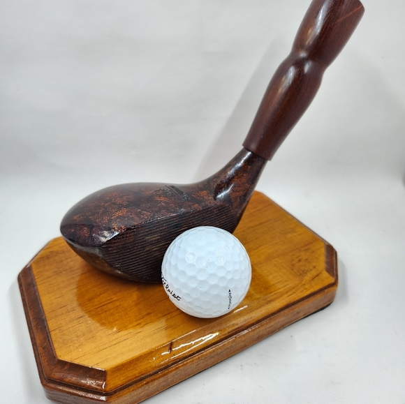 Vtg GE General Electric Schavolite Textolite Golf Club Pen Holder Office plaque - Picture 13 of 16